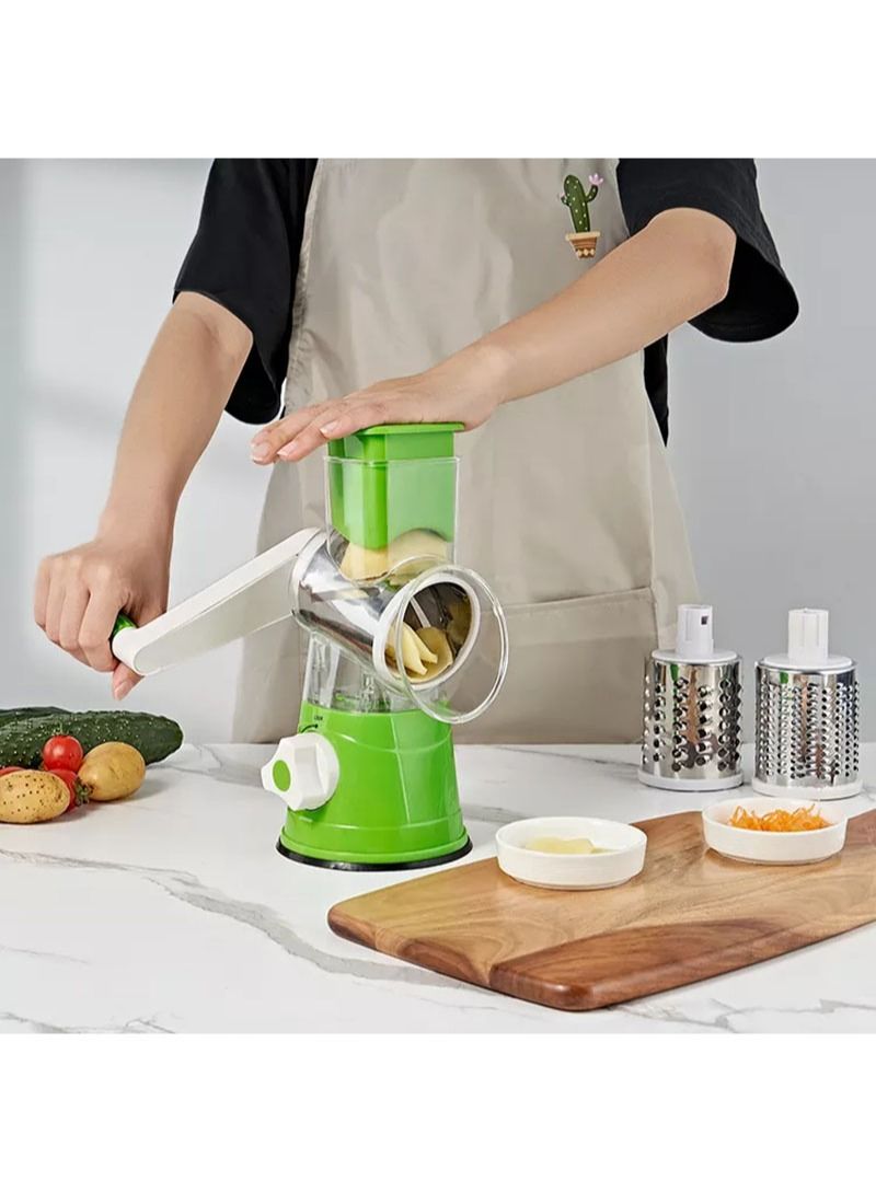 AGD Portable 3-in-1 Vegetable Slicer Set for Fruits, Vegetables, Cheese and Nuts / green - Image 3