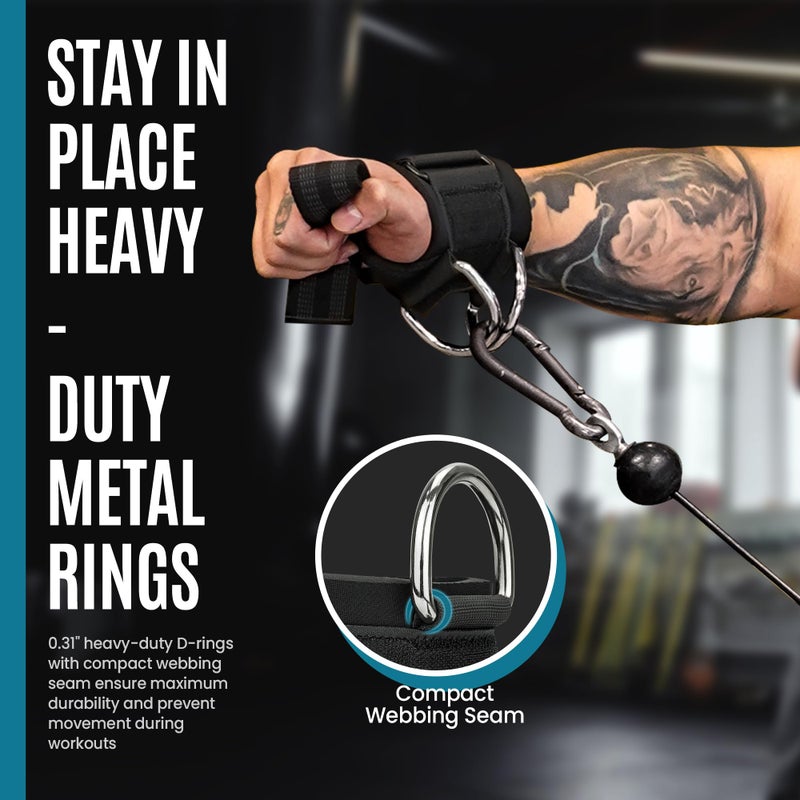 Balency Weight Lifting Straps With D Rings, Padded Lifting Wrist Straps for Weightlifting, Non-Slip Gym Straps for Deadlift, Powerlifting, Cable Machine Workout, Lifting Strap for Gym Strength Training - Image 5