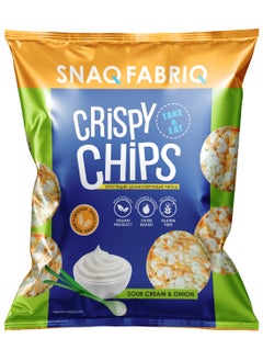 Snaq Fabriq Vegan Whole Grain Crispy Chips with Sour Cream and Onion, Gluten Free 50g 