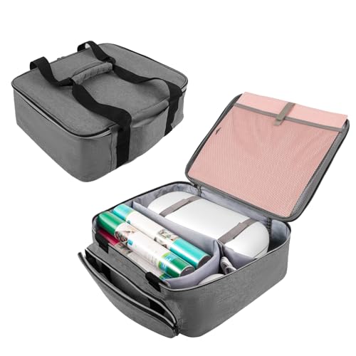 ANEETAFAN Carrying Case for Cricut Joy Xtra Carrying Handles with Removable Baffles Smart Cutting Machine with Pockets for Cricut Joy Extra Bundle Accessories Dust Cover Organization Bag with Padded - Image 1