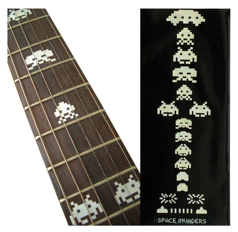 Inlaystickers Jockomo Invaders White Pearl Guitar Inlay Sticker - Image 1