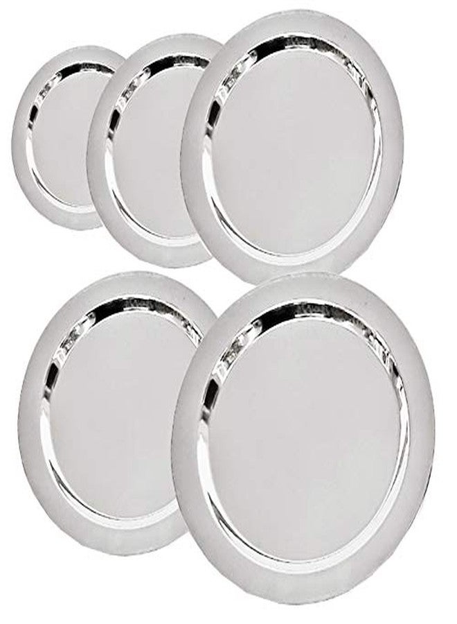 أغطية متينة من الفولاذ المقاوم للصدأ من ستارلينكس® لأواني الطهي TOPE Dish Dome Urli Kadai - 5 قطع. الأقطار: 12.5 سم (5 بوصات)، 15.25 سم (6 بوصات)، 26.5 سم (10.5 بوصات)، 16.5 سم (6.5 بوصات)، 17.75 سم (7 بوصات). الوزن التقريبي: 785 غرامًا. مقاسات الأغطية: S7، S9، S18، S10، S11 - Image 1