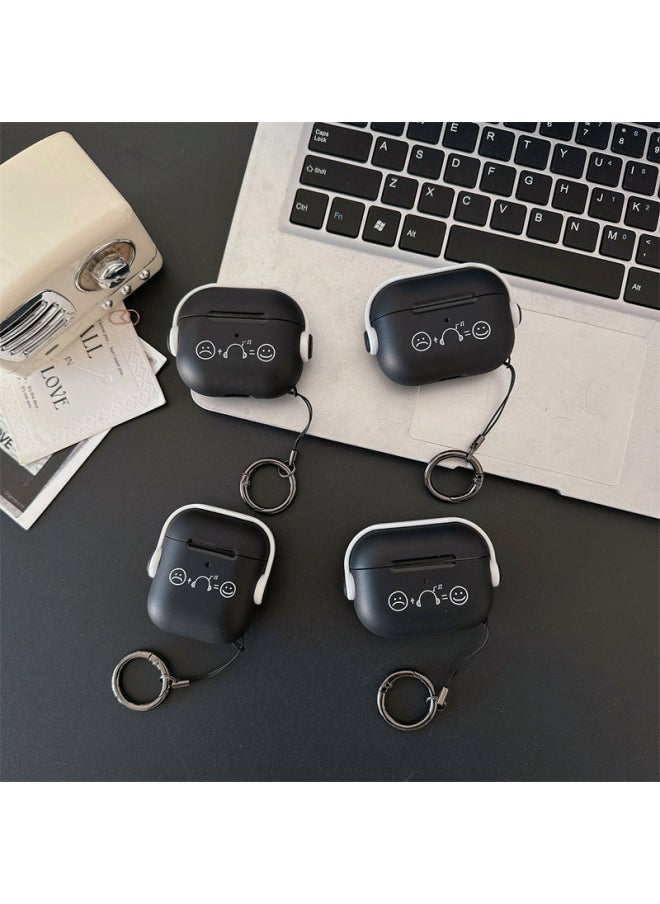 Generic - Listening To Music Expression For Airpods Pro2 For Apple Bluetooth Wireless Earphone Set 1/2/3 Generation Lock Bracket-Color:Listening To Music Emoji Headset Hanging Ring-Applicable Model:airpods 1/2 Generation - Image 1