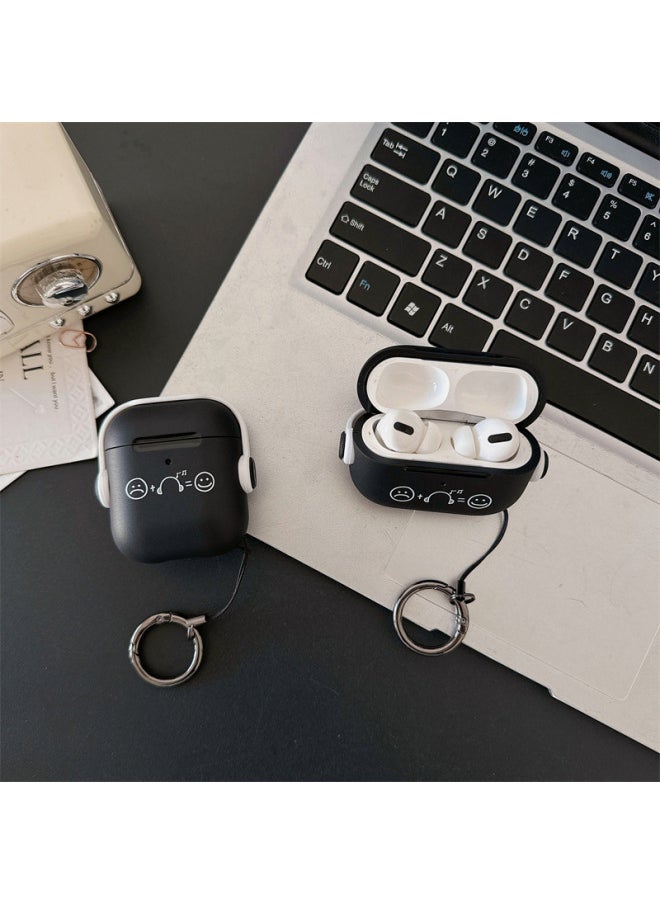 Generic - Listening To Music Expression For Airpods Pro2 For Apple Bluetooth Wireless Earphone Set 1/2/3 Generation Lock Bracket-Color:Listening To Music Emoji Headset Hanging Ring-Applicable Model:airpods 1/2 Generation - Image 1
