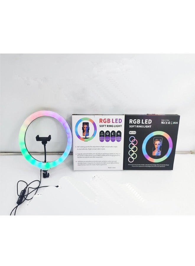 إيه تي إم حلقة إضاءة LED ناعمة RGB مقاس 6 بوصات مع حامل هاتف وسطوع قابل للتعديل - Image 4