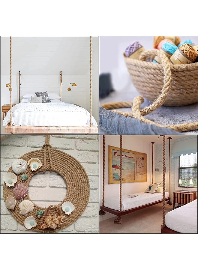 erorex Natural Jute Twine Hemp Rope 12Mm X 2Meter 3Ply Durable Jute Twine Heavy Duty For Crafts Brown Jr4907 - Image 4