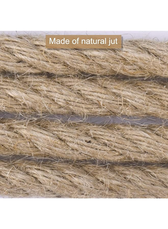 erorex Natural Jute Twine Hemp Rope 12Mm X 2Meter 3Ply Durable Jute Twine Heavy Duty For Crafts Brown Jr4907 - Image 5