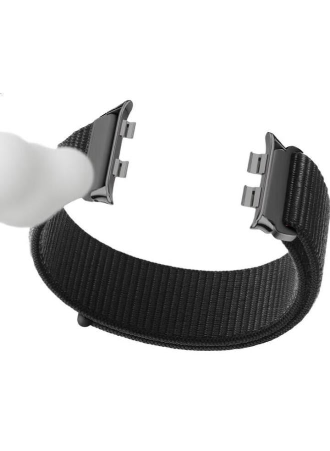 Freeson Compatible With Honor Watch 5 Watch Strap, Smart Watch Loop Nylon Braided Velcro Strap Breathable Replacement Wristband 22mm Interface Black - Image 3