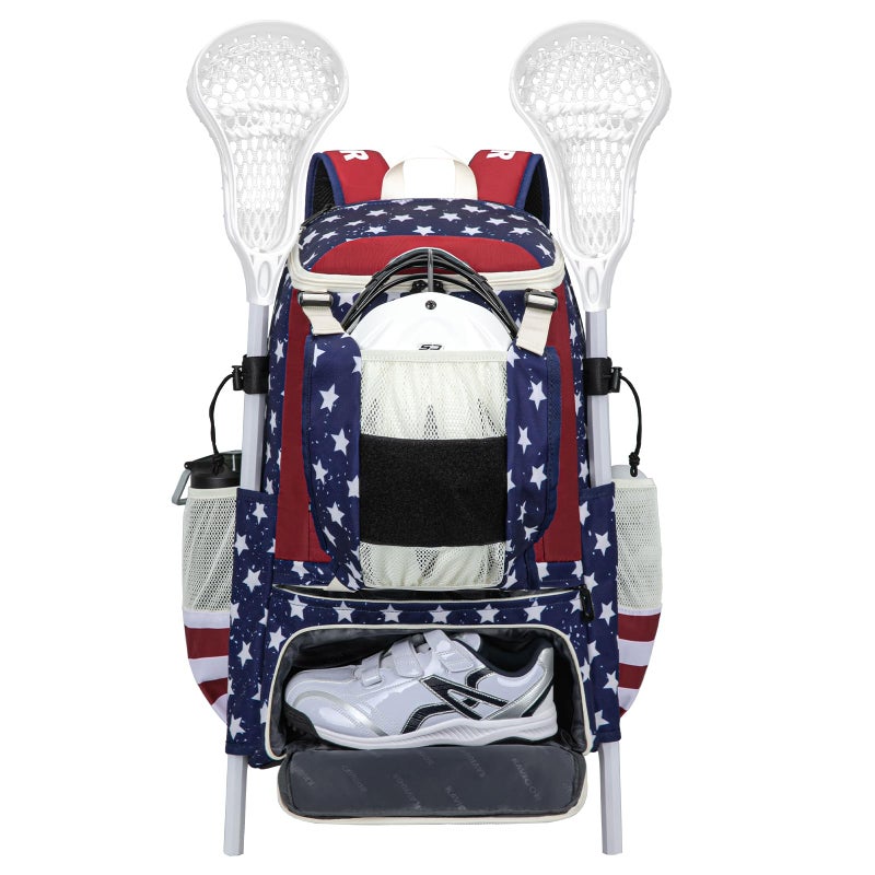 KAVIGOR Lacrosse Bag 65L, Extra Large Lacrosse Gear Backpack with Multi-Pocket Design, Helmet Holder & Ventilated Shoe Compartment - Image 1