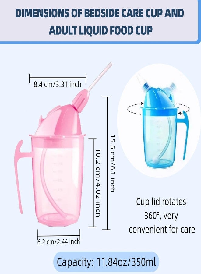 UKYCEORA Leak-proof Straw Cup, Suitable for the Elderly, Bedridden Patients, Disabled/Dysphagia People (Pink) - Image 4