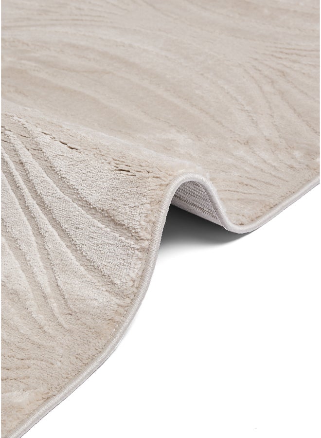 Noon East Carpet Rug Woven with Soft Texture |Polygon Rhythm Design  - Beige  | Size - 160x230 cm - 5x7.5 ft | For Medium Sized Family room, Bedroom with queen beds, 4-6 seater Dinning area, Entry hallways & Foyers - Image 4