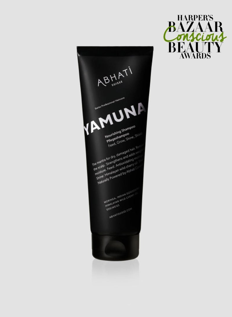 ABHATI Suisse YAMUNA Nourishing Shampoo 250ml + Free Gift | Detoxifying Herbal Shampoo for Soft, Strong & Healthy Hair - Image 1