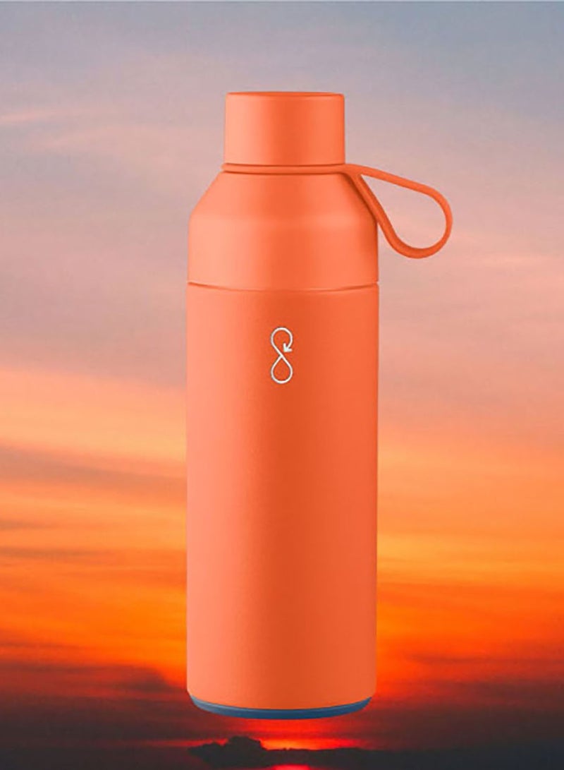 Ocean Bottle Eco-Friendly Stainless Steel Reusable Water Bottle Leakproof BPA Free Dishwasher Safe Double Wall Vacuum Insulated Thermos Flask - Sun 500ml - Image 2