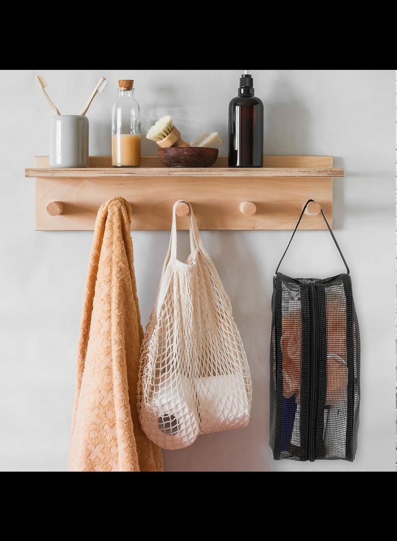Mesh Beach Bag with Zipper,Mesh Shower Bag, Quick-Dry Gym Shower Bag for Gym Travel Camping College Dorm Room Bathroom - Image 4
