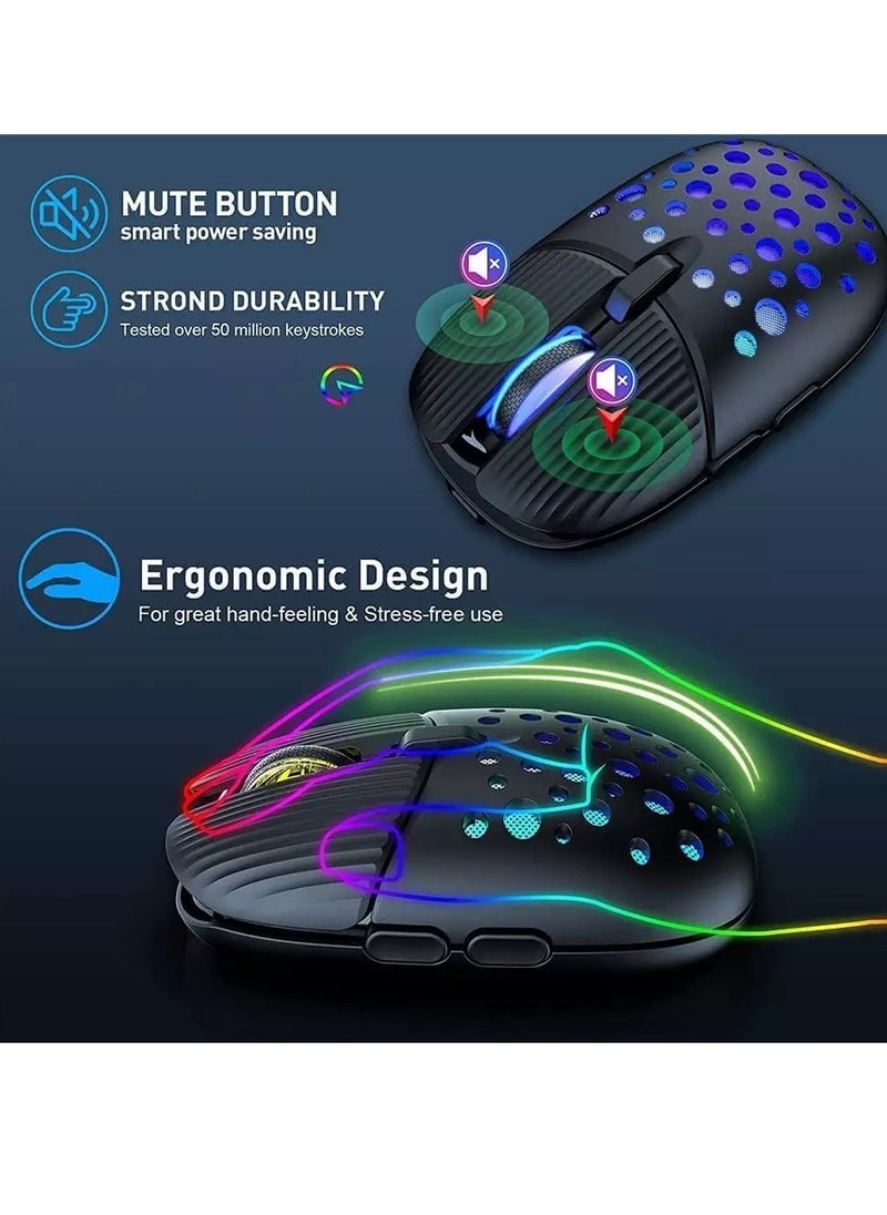 K-Snake - BM900 Wireless Rechargable Mouse - 3200 DPI - Silent Clicks - 2 Side Buttons - 6 Buttons - Lightweight - Image 1