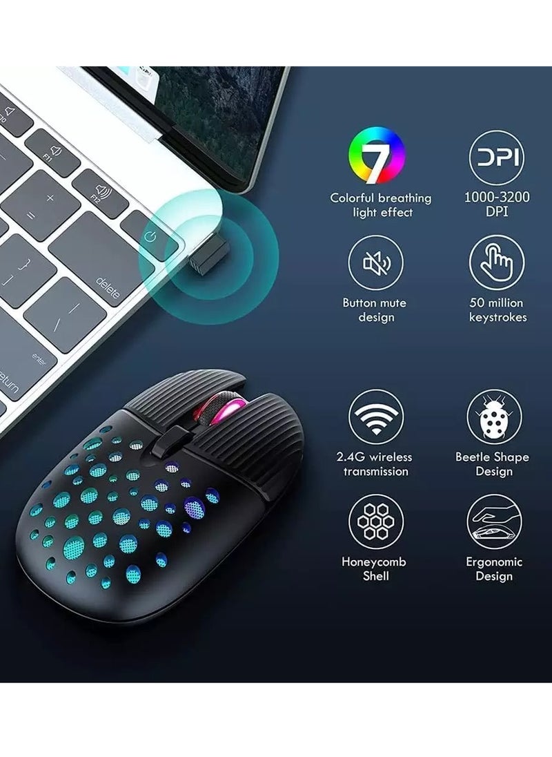 K-Snake - BM900 Wireless Rechargable Mouse - 3200 DPI - Silent Clicks - 2 Side Buttons - 6 Buttons - Lightweight - Image 1