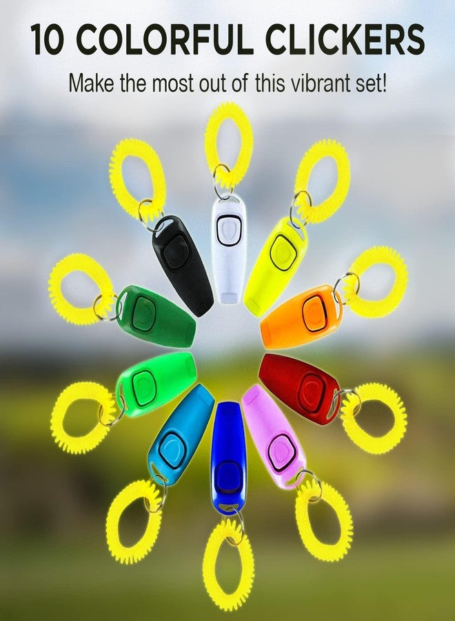 SunGrow Parrot Training Clickers with Black Wrist Strap, Pet Bird Clickers Training Kit, Flat Drop-Shape Button (Multicolored, 10) - Image 5