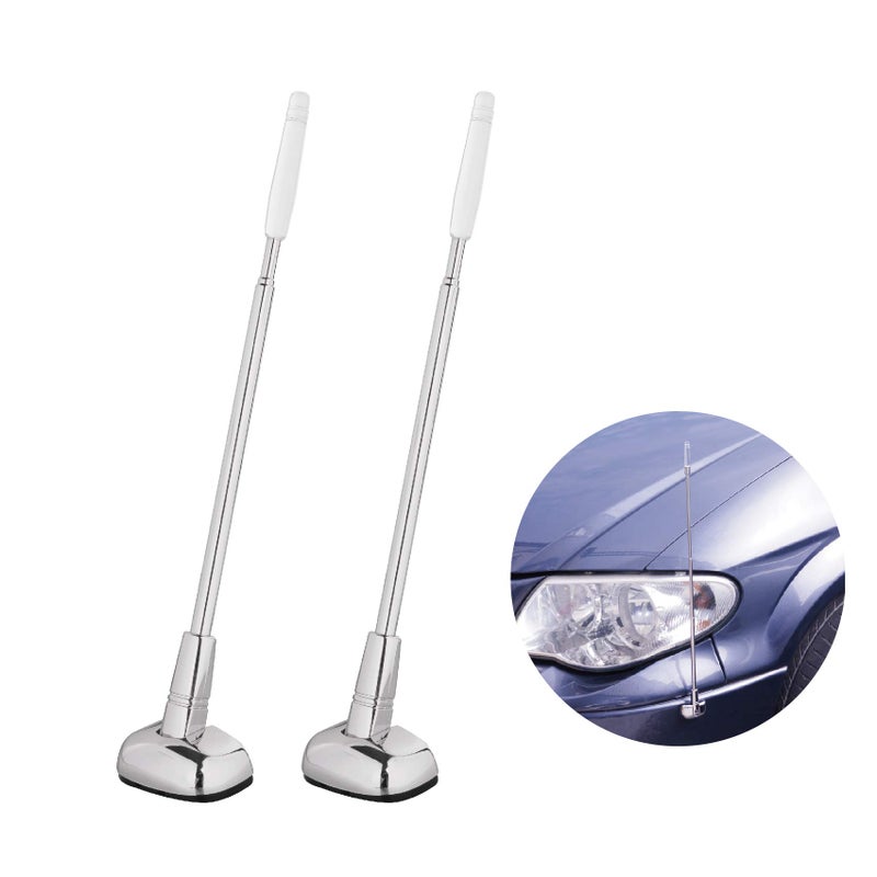 2Pack Car Bumper Corner Antenna Pole Adjust Driving Parking Marker Protector for Green Hand in Driving Fit Universal Car Hypersonic