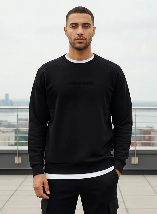 Splash Active Men Performance Embossed Sweatshirt