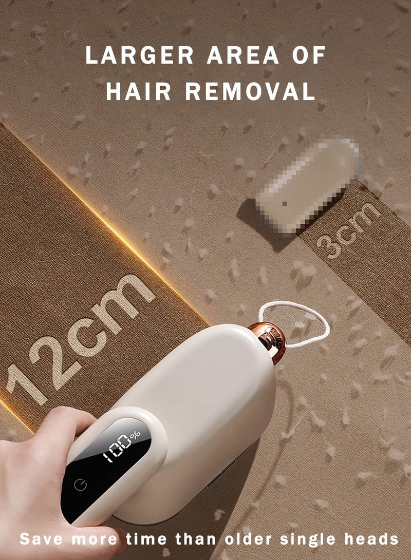 Cobest Fabric Shaver, Rechargeable Lint Remover Sweater Defuzzer, Double-Head Clothing Shaver, Lint Sticky Removal Roller, Intelligent Digital Display Lints Shaver Fuzzs Bobbles Trimmer for Clothes - Image 4