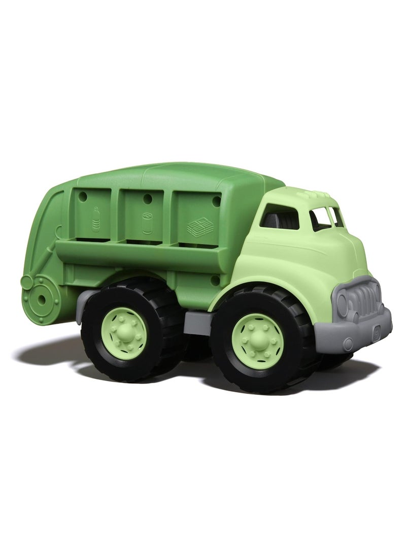 Bukela Recycling Truck in Green Color - BPA Free, Phthalates Free Garbage Truck for Improving Gross Motor, Fine Motor Skills. Kids Play Vehicles  - Image 1