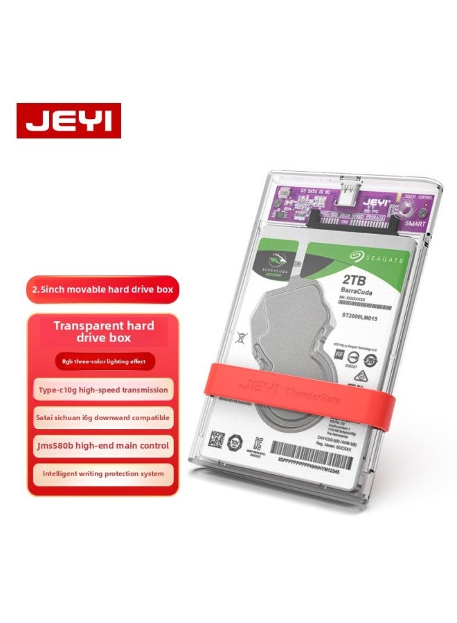 JEYI 2.5-inch Sata Mobile SSD Box External Mechanical Hard Disk Universal Usb Notebook-Color:XRAY-580B25Pro