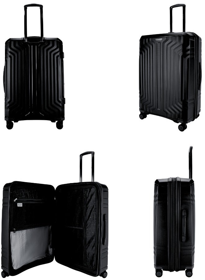 SONADA - Sonada Unbreakable Luggage Unisex ,Double Zipper ,Expandable, TSA Lock With 4 Double Silent Wheels Set of 4 (Black) - Image 1