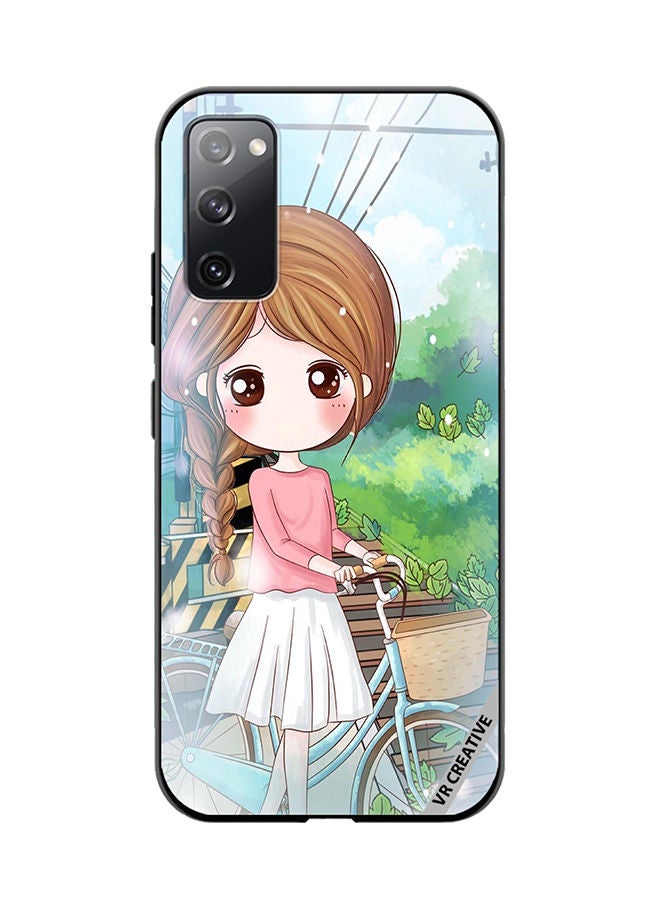 VR CREATIVE Protective Case Cover For Samsung Galaxy S20 FE 5G Girl With Cycle Design Multicolour - Image 1