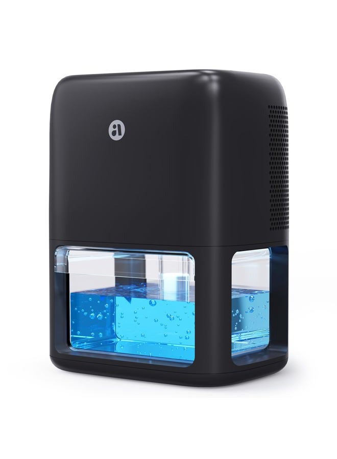 BREEZOME 60 OZ Dehumidifiers for Home, Dual-Semiconductor Quiet Dehumidifier with Timer Auto-Off Sleep Mode 7 Colors Light Portable Small Dehumidifiers for Bathroom, Cloakroom, RV, Black - Image 1