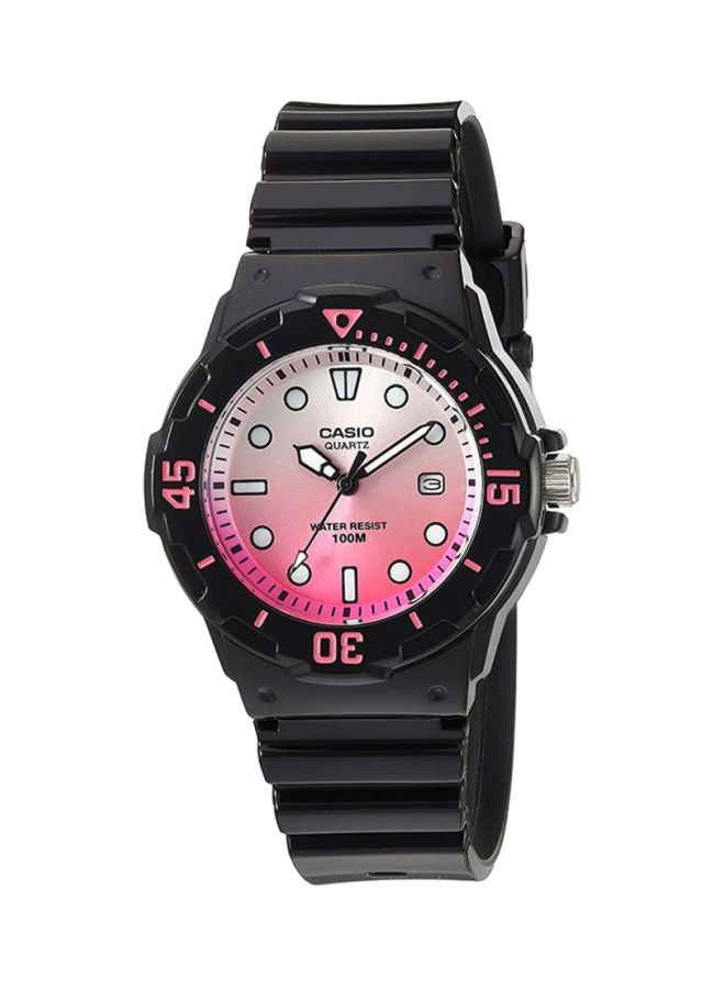 CASIO Women Water Resistant Analog Watch LRW-200H-4E - 39 mm - Black - Image 1