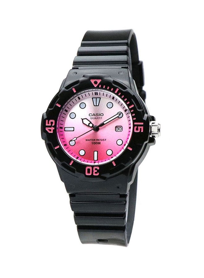 CASIO Women Water Resistant Analog Watch LRW-200H-4E - 39 mm - Black - Image 4