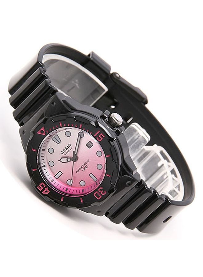 CASIO Women Water Resistant Analog Watch LRW-200H-4E - 39 mm - Black - Image 3