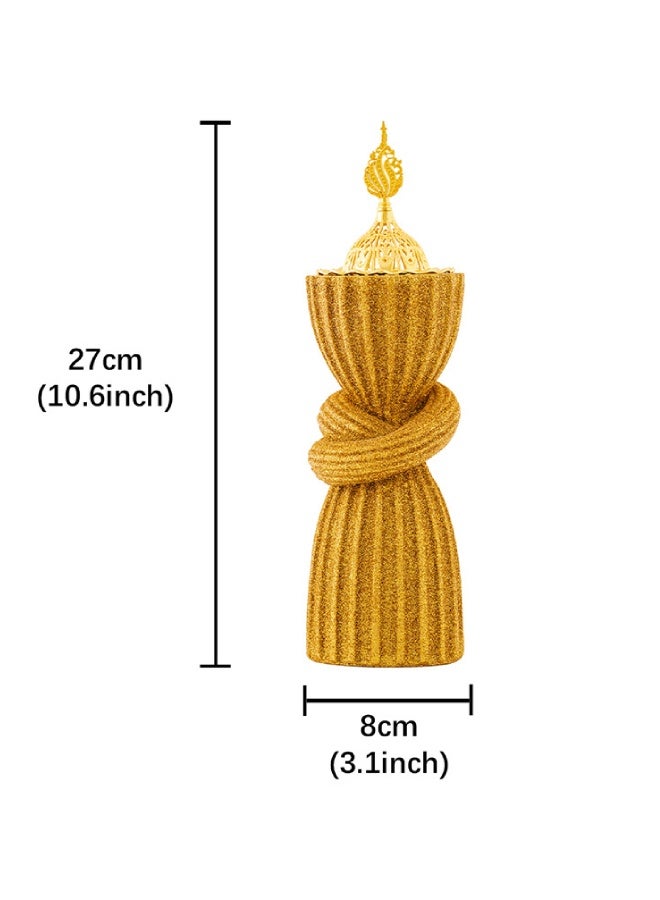 Resin Aroma Diffuser Handheld Incense Burner – Sequin Curtain Design Candle Holder Home Decor Gift - Image 2