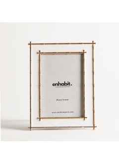 Enhabit Enhabit Table Top Photo Frame with Stand Wall Picture Frame For Home Decor Office Bedroom Living Room Metal and Glass Material Holds 1 Photo of Size 4 Inch x 6 Inch White Gold Medium  - Image 2