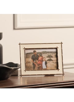 Enhabit Enhabit Table Top Photo Frame with Stand Wall Picture Frame For Home Decor Office Bedroom Living Room Metal and Glass Material Holds 1 Photo of Size 4 Inch x 6 Inch White Gold Medium  - Image 5