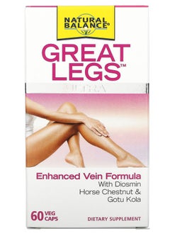 Natural Balance Great Legs Ultra Enhanced Vein Formula 60 Veg Caps 