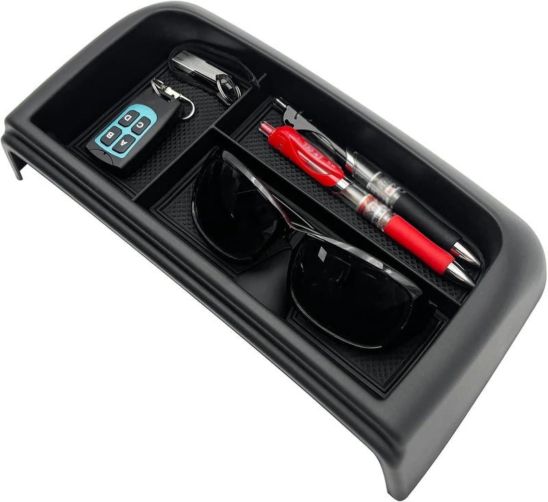 EVTIME Dash Storage Tray Insert Behind Screen Organizer Storage Accessories fits for 2021 2022 2023 2024 GMC Yukon Chevy Tahoe Suburbanï¼ˆOnly Fit for Power Sliding Console ï¼‰ - Image 5