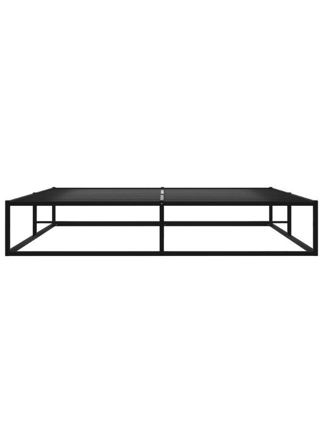 vidaxl - vidaXL Bed Frame Black Metal 140x200 cm - Image 1
