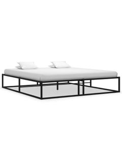 vidaXL Bed Frame Black Metal 140x200 cm