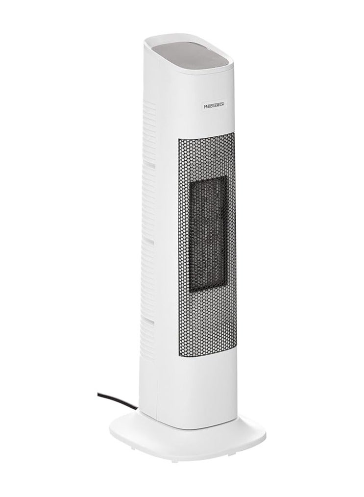 Media Tech Electric Tower Ceramic Heater White, 2000 Watt, Remote Control, MT-TCH005 - Image 2