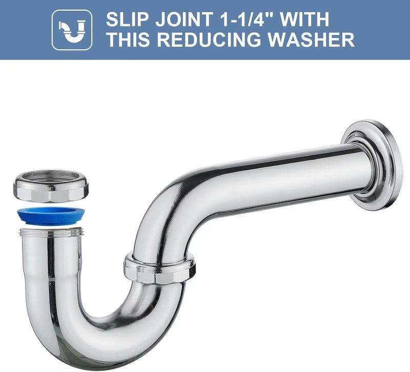 Zm Brass P-Trap Pipe with Clean Out Basin Sink Waste Kit with Reducing Washer 1-1/2'' 22GA - Image 5