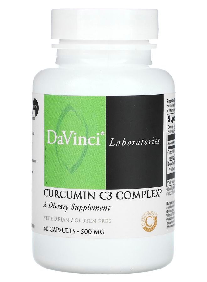 DaVinci Laboratories of Vermont Curcumin C3 Complex 500 mg 60 Capsules