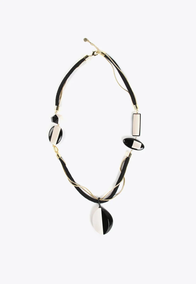 Lola Casademunt Black and white cord necklace