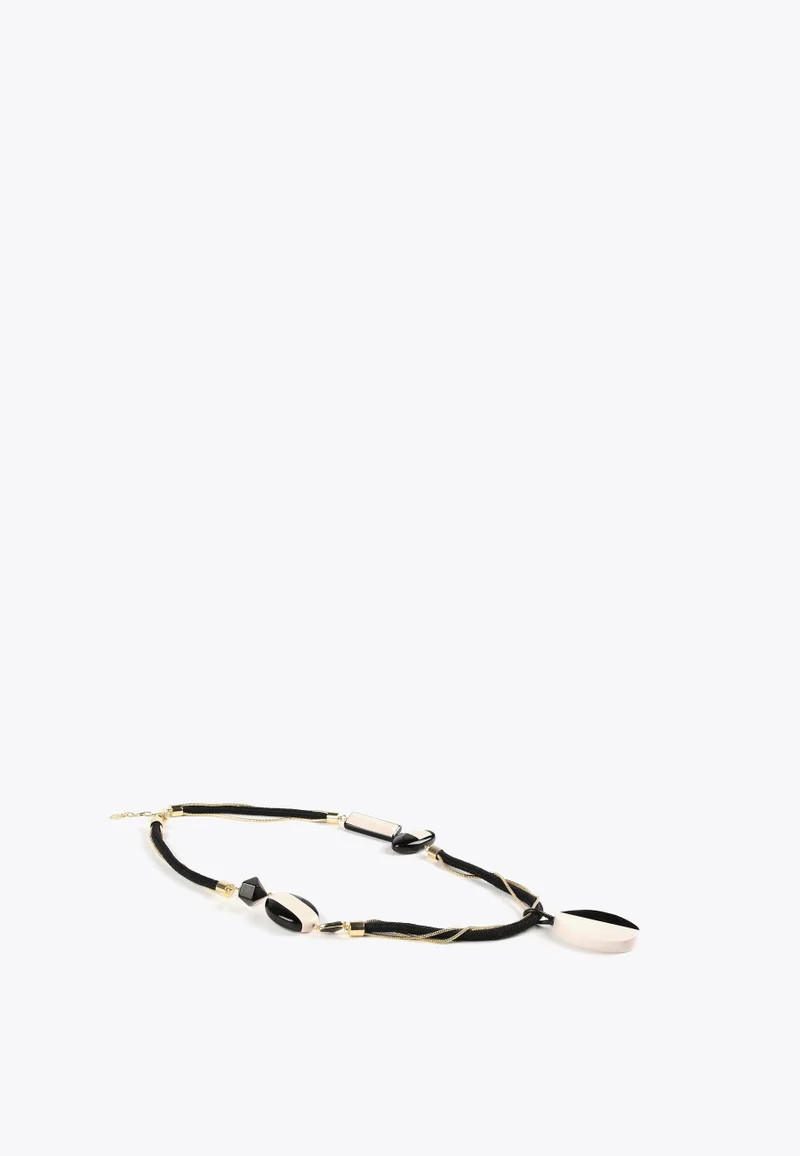 Lola Casademunt Black and white cord necklace