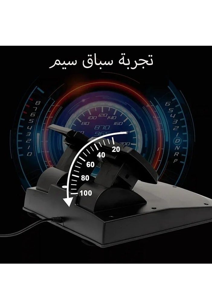 GearZone GearZone Gaming Racing Wheel, Steering Wheel for PC, 270 Degree Driving Force Game Steering Wheel with Responsive Gear and Pedals for PC/PS3/PS4/XBOX ONE/XBOX 360/Nintendo Switch/Android - Image 3