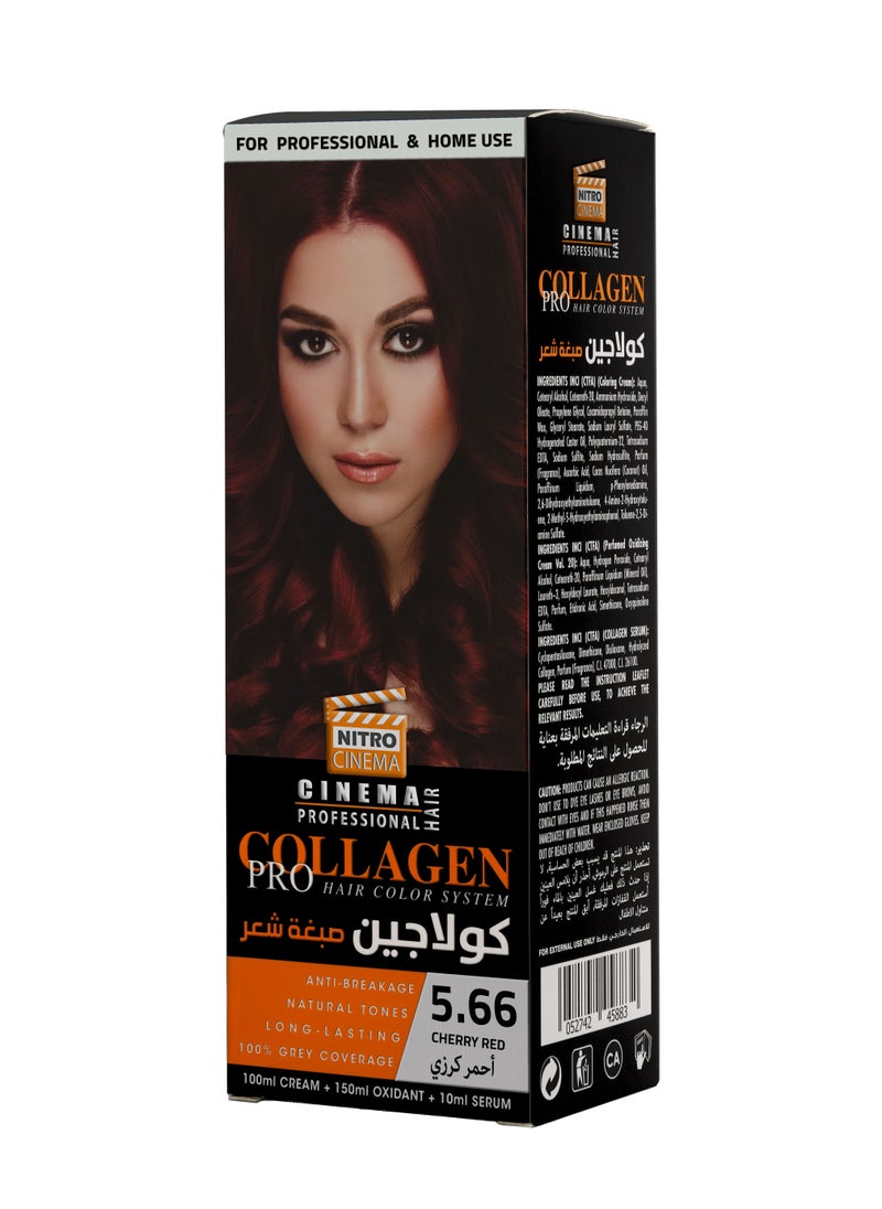 نيترو سينما  - كولاجين صبغة شعر لون احمر كرزي 5.66 - Image 1