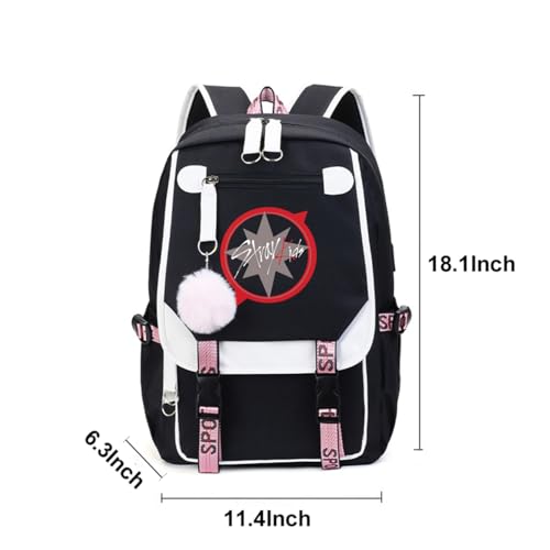 eTel Like Stray Kids Backpack Merch, Stray Kids Book Bag Casual Backpack - Image 4