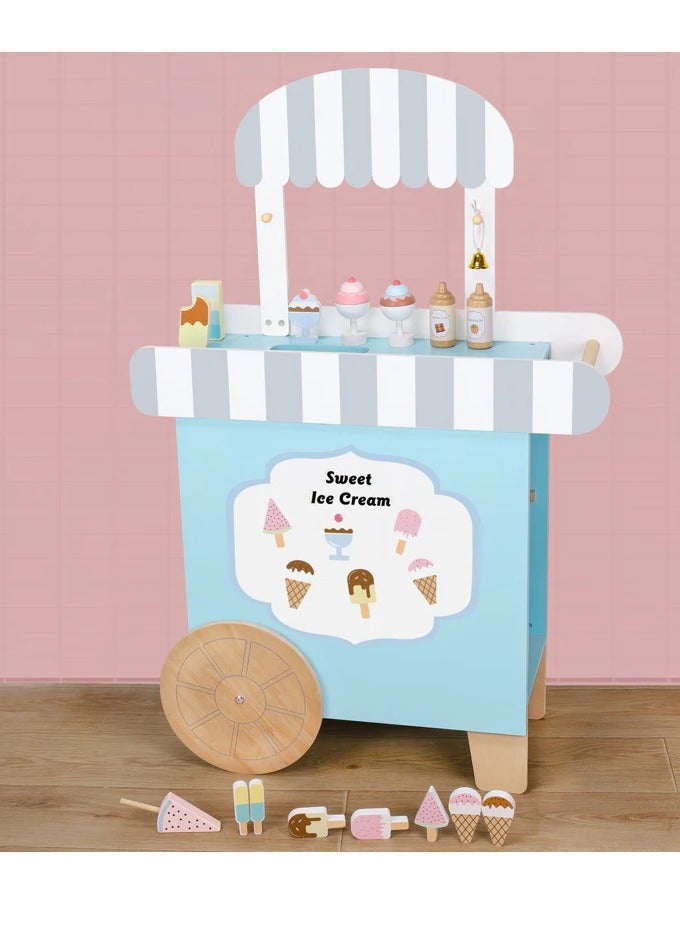 Dreamon Wooden Ice Cream Cart Toy For Kids