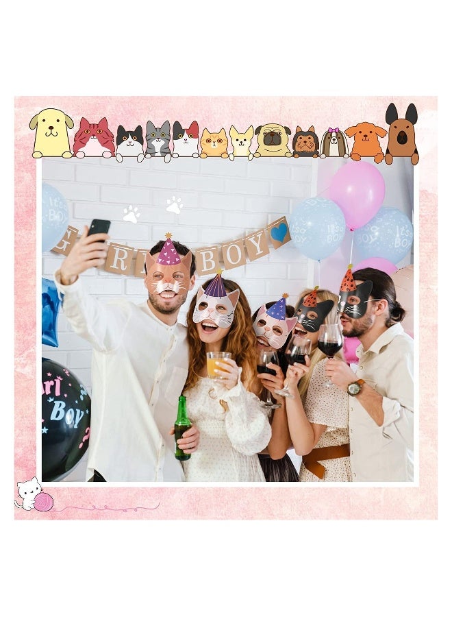 24 Pieces Cat Kitten Party Favor Masks Cat Party Favors Kitty Theme Birthday Decoration for Kids Cat Baby Shower Meow Theme Birthday Party Supplies - Image 4