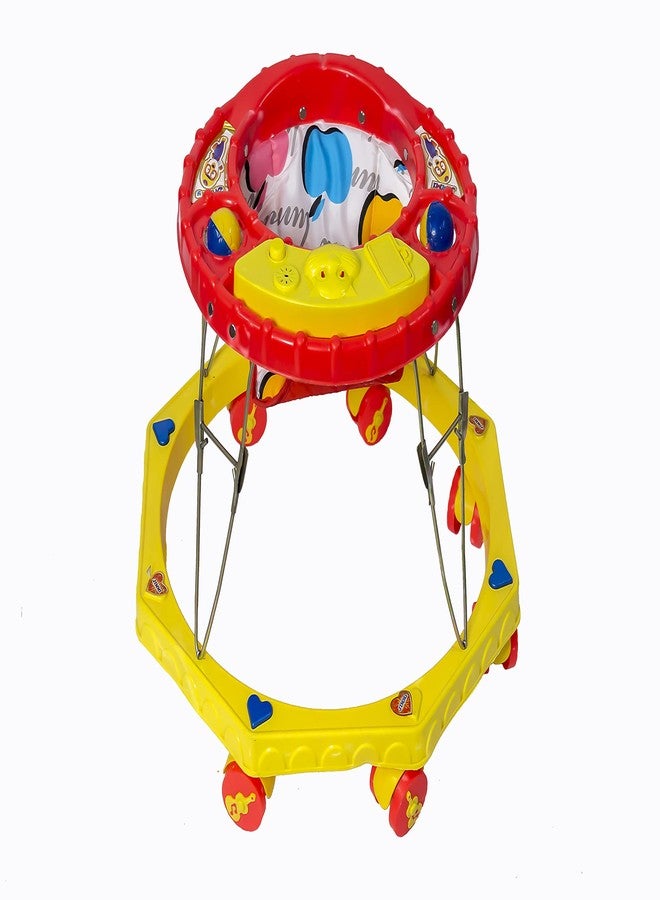 Maanit Lightweight and Transportable Adjustable Supporting Unisex Music Walker for Baby Kids (Color - Yellow) - Image 1